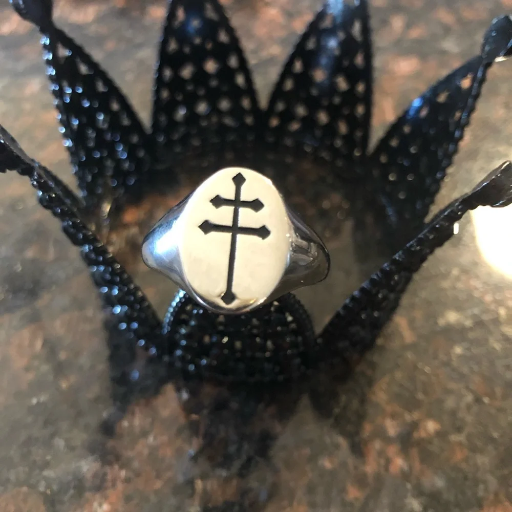 JOHNNY DEPP DOUBLE CROSS PIRATE RING NEW🔥 - Picture 6 of 10
